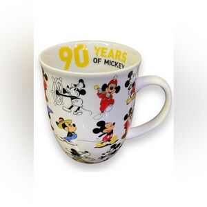 Disney Mickey Mouse 90 Years Mug - White and Yellow